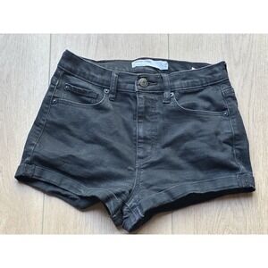 Garage Shorts Womens Taille Haute High Rise Denim Jeans Black Size 3 - 24" Waist